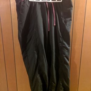 Black XL Scrub Pants pink drawstring